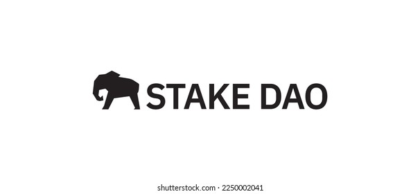 Stake DAO cryptocurrency SDT  Token, Cryptocurrency logo on isolated background with text.