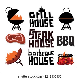 Stake grill barbecue logo