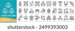 Stake Holder icon. Investor Relations, Stakeholder Engagement, Community Relations, Shareholder Communication and Stakeholder Participation