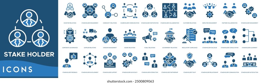 Icono del titular de la estaca. Relaciones con los inversores, Participación de las partes interesadas, Relaciones comunitarias, Comunicación con los accionistas y Participación de las partes interesadas