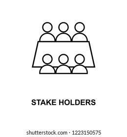 stake holders line icon