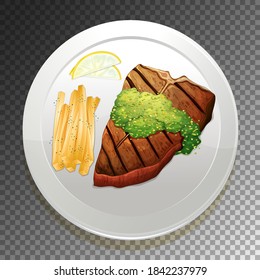Stake on on transparent background illustration