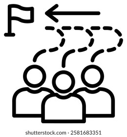 Stakeholder Alignment icon line vector illustration