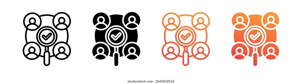 Stakeholder Analysis Multi Style Icon Set Vector
