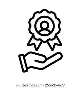 Stakeholder Benefit icon line vector illustration on white background.