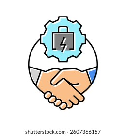 stakeholder collaboration color icon vector. stakeholder collaboration sign. isolated symbol illustration
