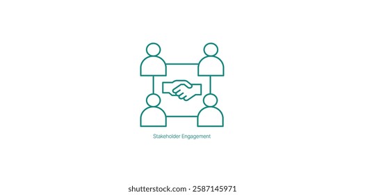 Stakeholder Engagement for Business Growth Vector Icon
