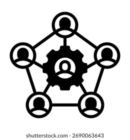 Stakeholder Engagement Icon Mixed Vector Illustration