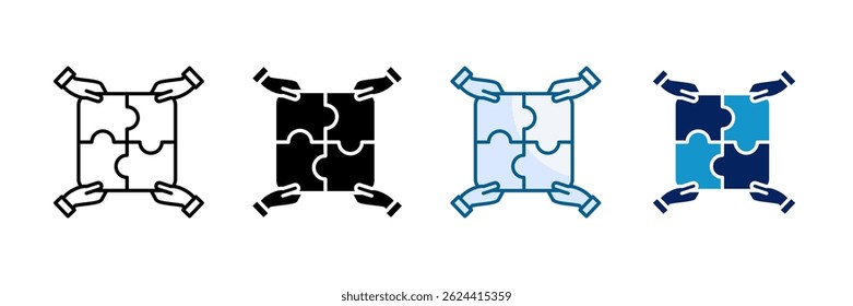 Conjunto de iconos de participación de partes interesadas Colección de estilo múltiple