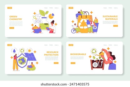 Stakeholder engagement in sustainability. Balancing interests for environmental progress. Strategic partnerships visualized. Flat vector illustration.