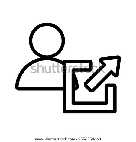 Stakeholder External icon line vector illustration on white background.