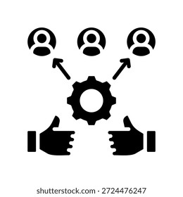 Icono de Comentarios de partes interesadas Ilustración vectorial de glifos