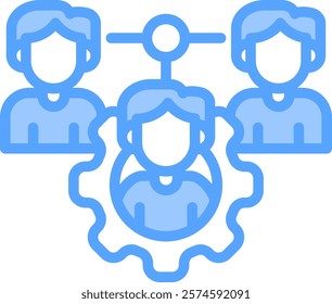 Stakeholder Icon blue Vector Illustration