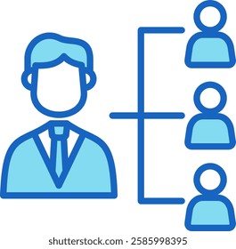 Stakeholder Icon Blue Vector Illustration