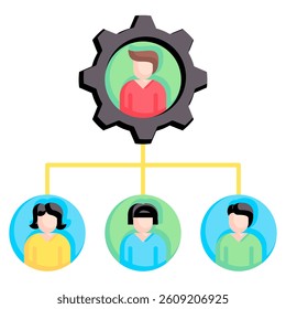 Stakeholder icon in Flat style.