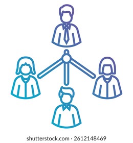 Stakeholder icon Gradient Fill style.