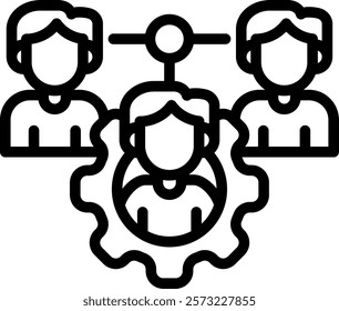 Stakeholder Icon Line Vector Illustration