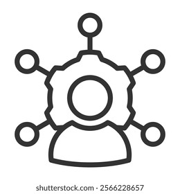 Stakeholder Icon Lineal Style Vector Illustration