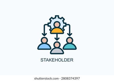 Stakeholder Icon Or Logo Isolated Vector Illustration