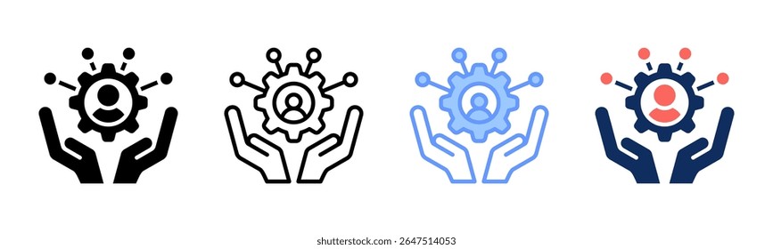 Stakeholder icon sheet multiple style collection