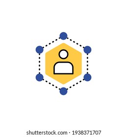 stakeholder icon vector illustration. modern colored icon style. isolated on white background