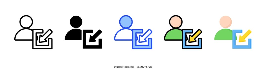Stakeholder Internal Icon Collection With Multiple Styles