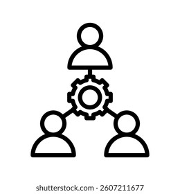 Stakeholder Line Vector Illustration On White Background.