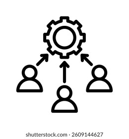 Stakeholder Line Vector Illustration On White Background.