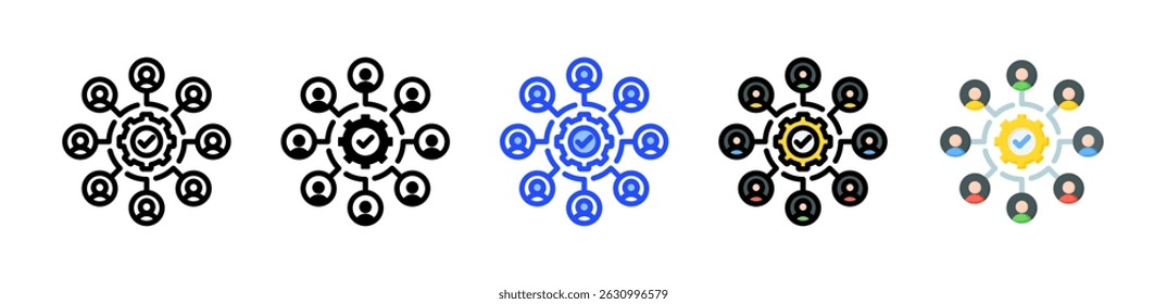 Stakeholder Management Icon Collection With Multiple Styles