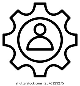 Stakeholder Management icon line vector illustration
