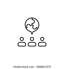 Icono de Gestión de partes interesadas en vector. Logotipo