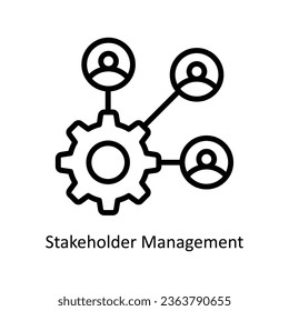 Stakeholder Management vector  outline Icon Design illustration. Human Resources Symbol on White background EPS 10 File 