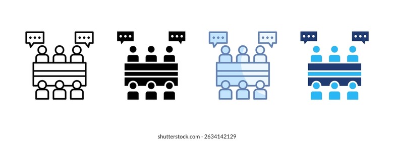 Stakeholder Meeting Icon Set Multiple Style Collection