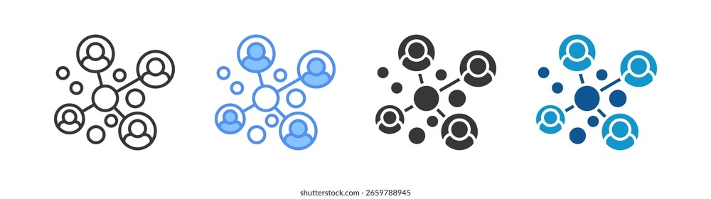 Stakeholder Multistyle Icon Set colección