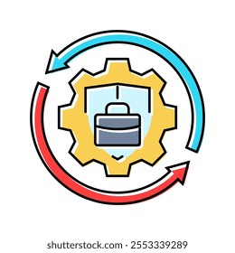 relações com as partes interessadas ícone cor do processo comercial vetor. relações com as partes interessadas símbolo isolado ilustração