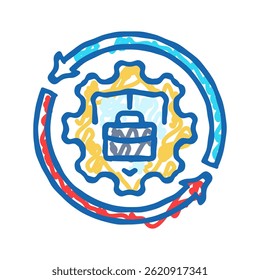 stakeholder relations business process doodle icon sketch vector. stakeholder relations business process sign. isolated symbol illustration