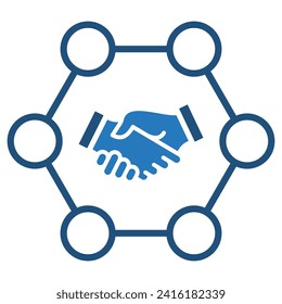 Stakeholder Relations icon line vector illustration