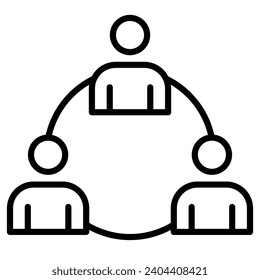 Stakeholder Relationship Icon line vector illustration