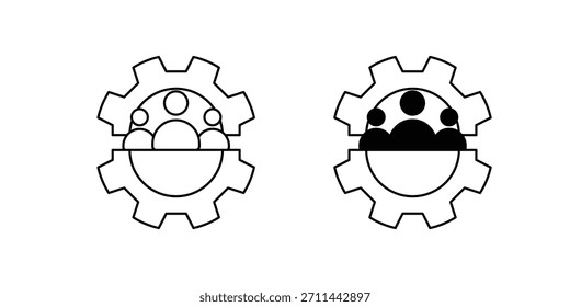 Stakeholder set icon with white background vector stock illustration