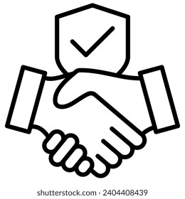 Stakeholder Trust Icon line vector illustration