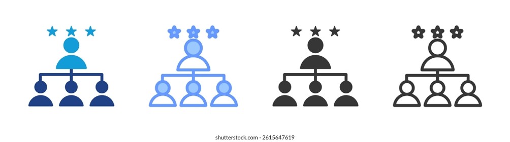 Stakeholder Trust icon set multiple style collection