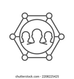 Stakeholder Vector icon isolated in white background