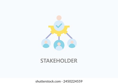 Stakeholder vector, icon or logo sign symbol illustration