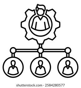 Stakeholders icon design Line style.