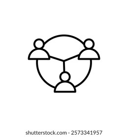 Stakeholders icon Flat fill set collection