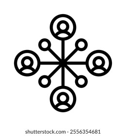 Stakeholders icon line vector illustration on white background.