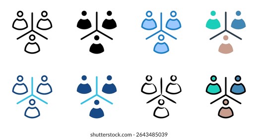 Conjunto de iconos de partes interesadas colección de estilos múltiples 
