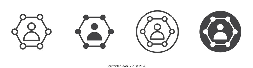 Stakeholders icon thin line illustration