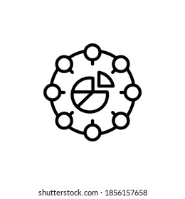 Icono de partes interesadas en vector. Logotipo