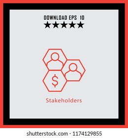 Stakeholders  line icon